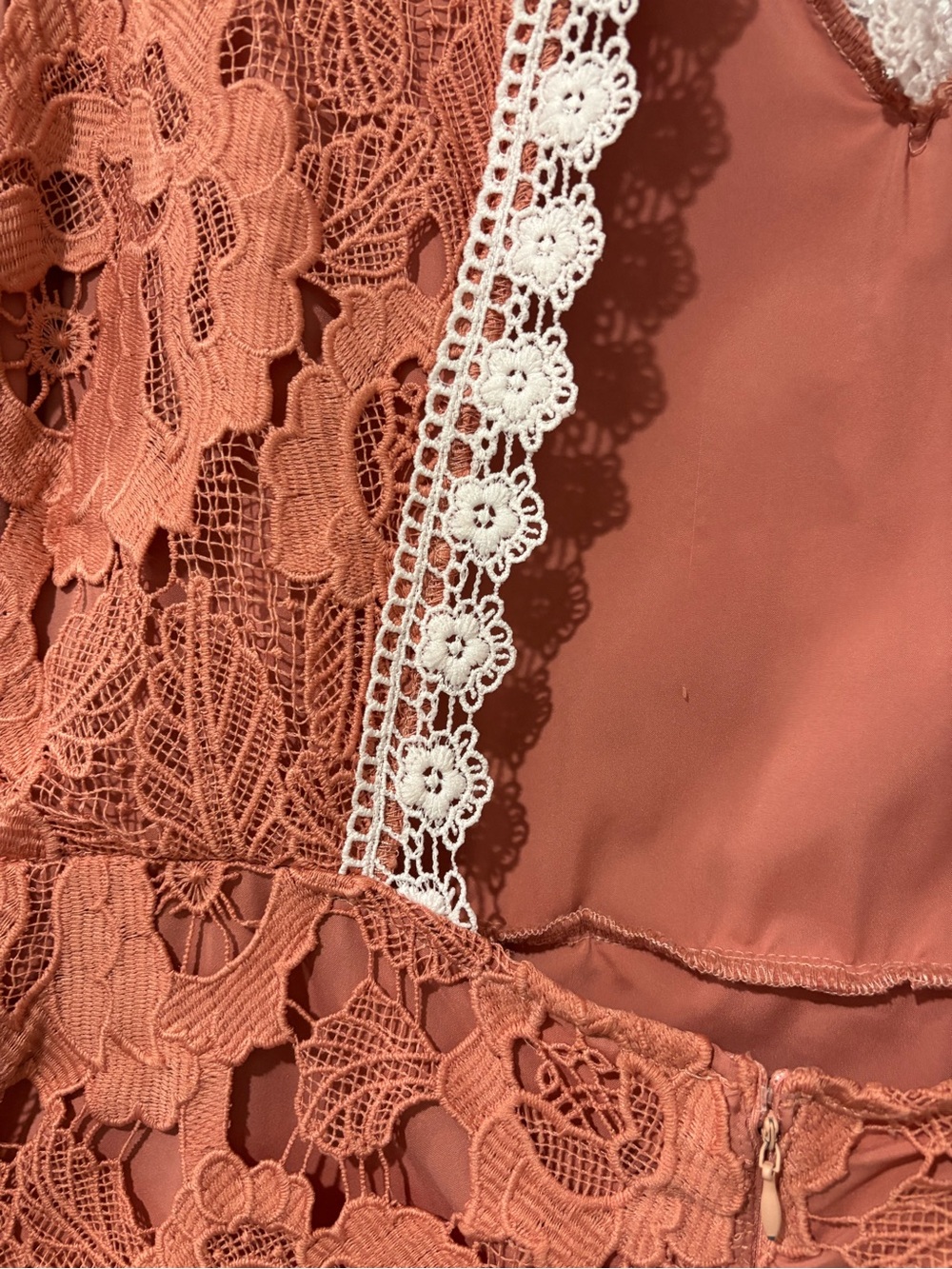 Alexia Admor Coral Pink Lace Mini Dress - Picture 9 of 11